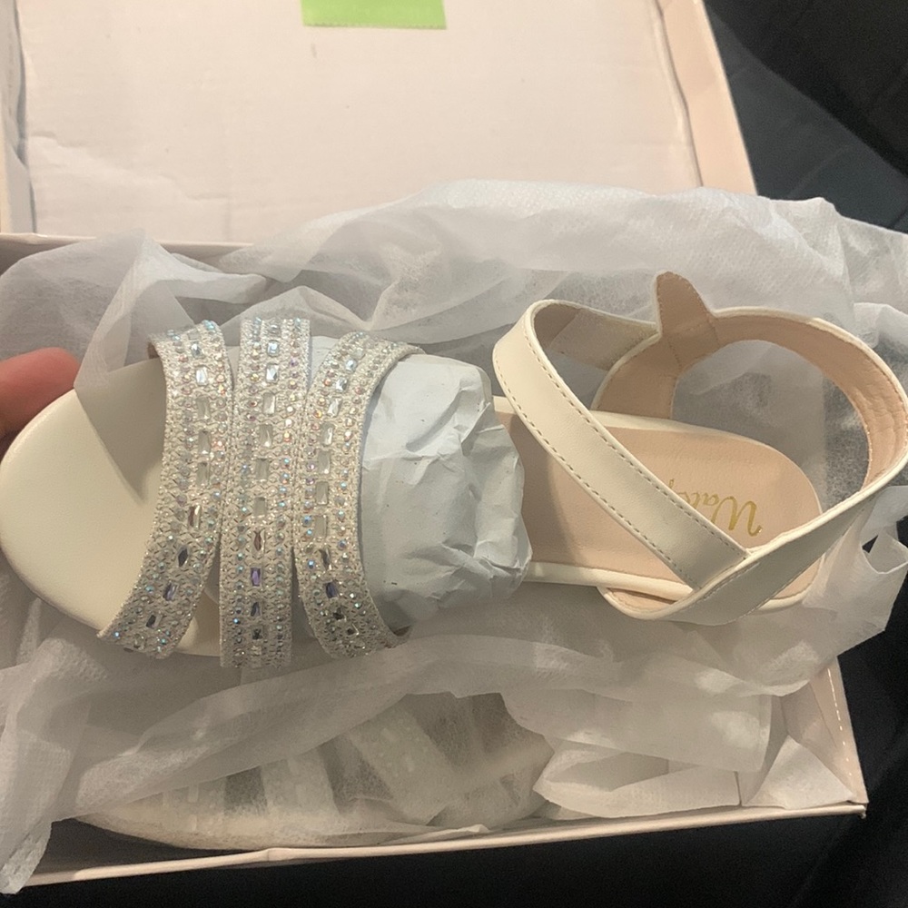 White toddler heels